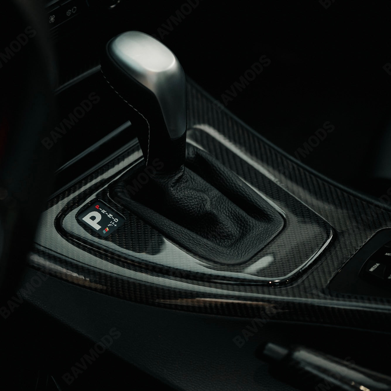 BAVMODS® Digital Gearshift Indicator Conversion Kit for BMW E9X 3 Series | LCD Display + Included Replacement Trim Panel