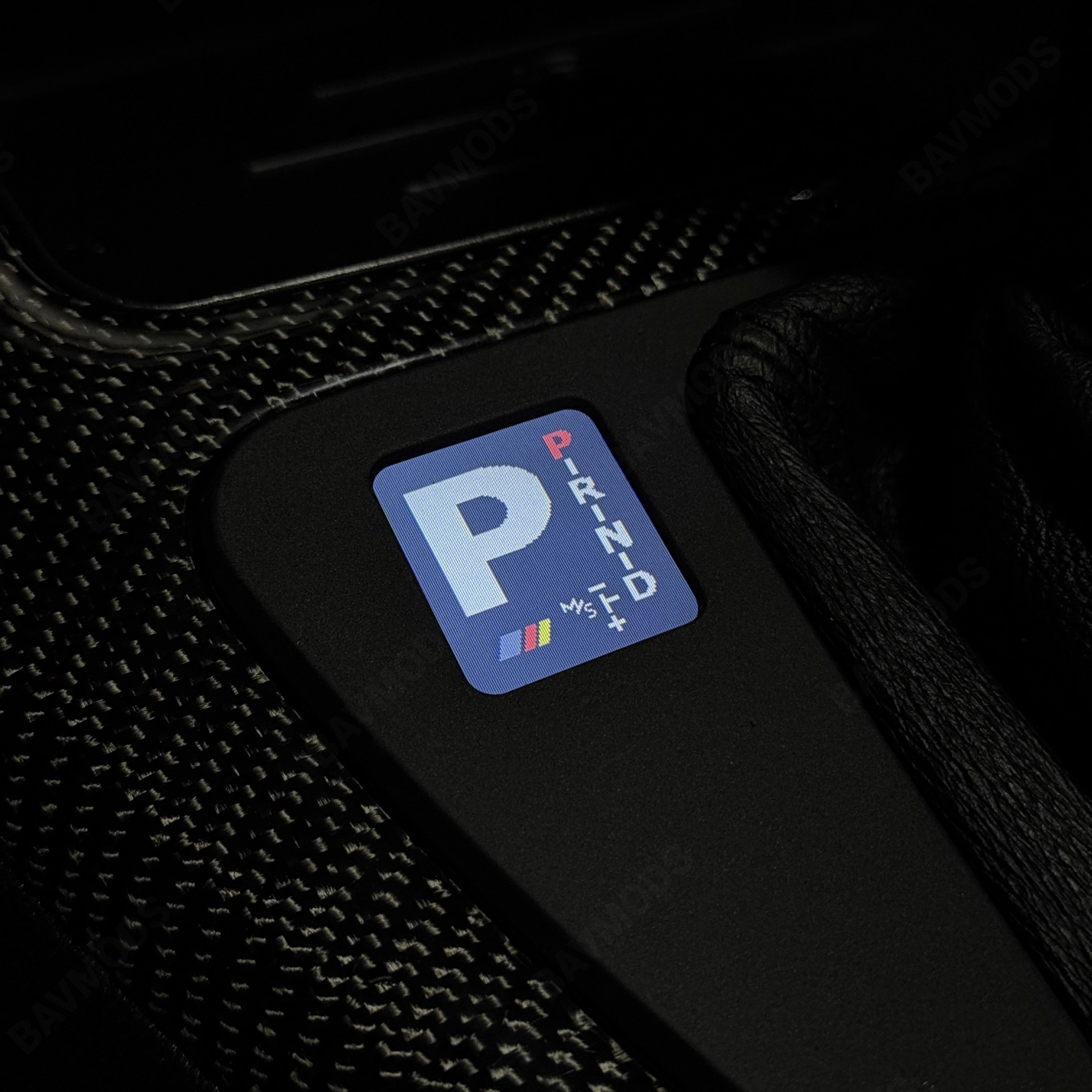 BAVMODS® Digital Gearshift Indicator Conversion Kit for BMW E9X 3 Series | LCD Display + Included Replacement Trim Panel