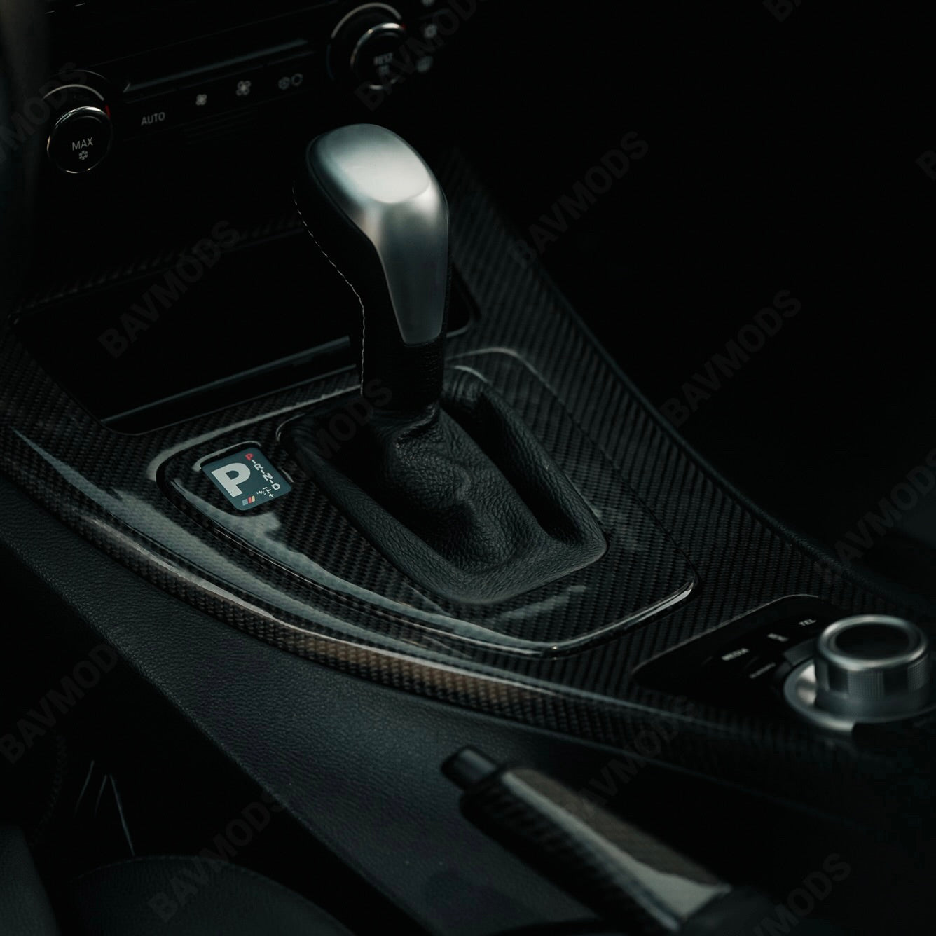 BAVMODS® Digital Gearshift Indicator Conversion Kit for BMW E9X 3 Series | LCD Display + Included Replacement Trim Panel