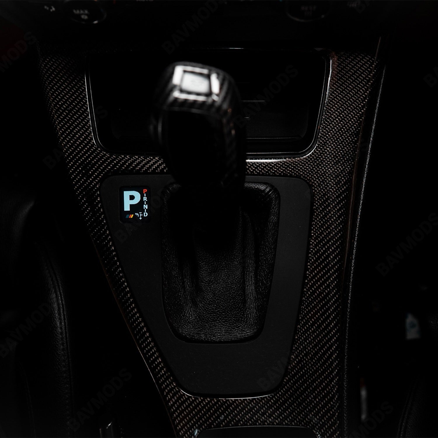 BAVMODS® Digital Gearshift Indicator Conversion Kit for BMW E9X 3 Series | LCD Display + Included Replacement Trim Panel