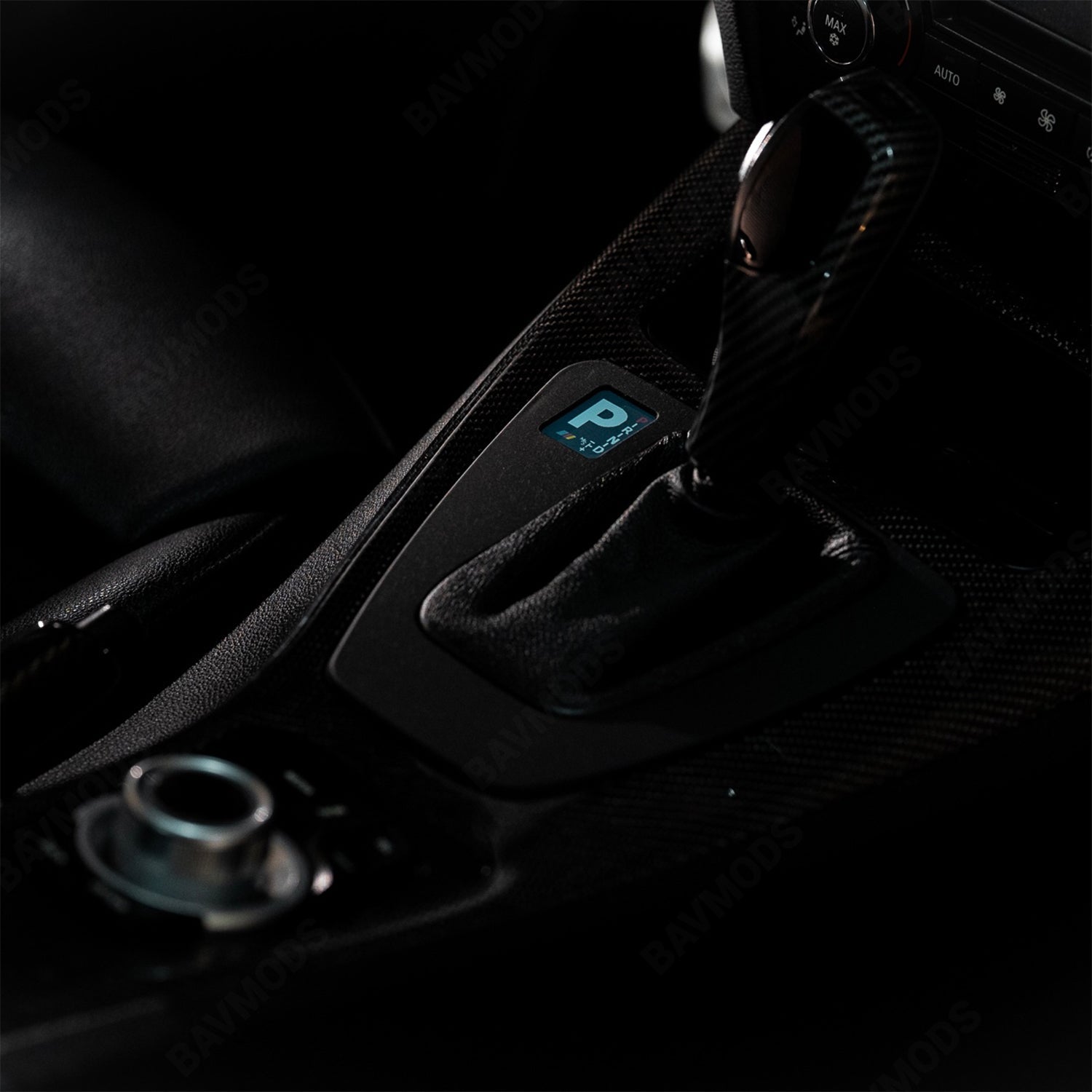 BAVMODS® Digital Gearshift Indicator Conversion Kit for BMW E9X 3 Series | LCD Display + Included Replacement Trim Panel